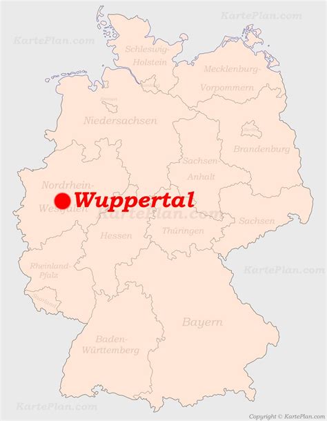 wuppertal bundesland karte